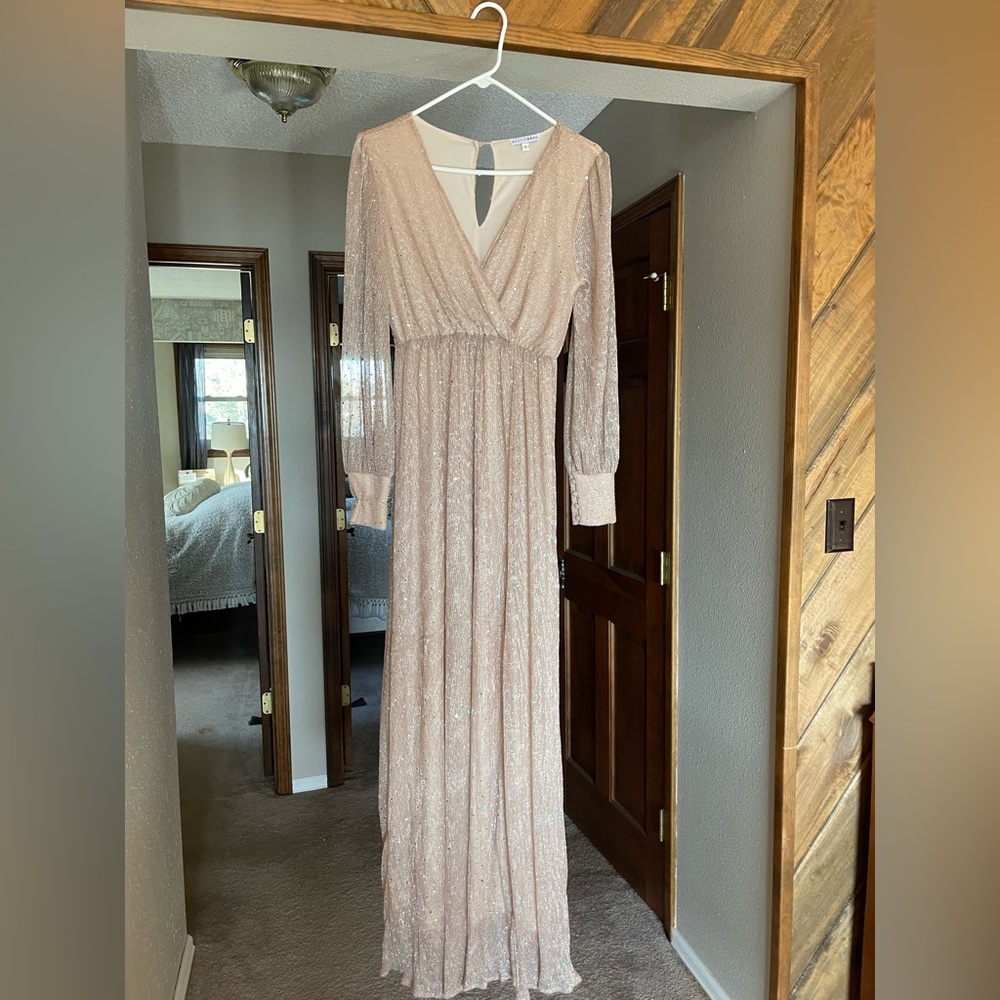 Baltic Born. Size Small. Pink long sleeve sparkle maxi. Never worn.